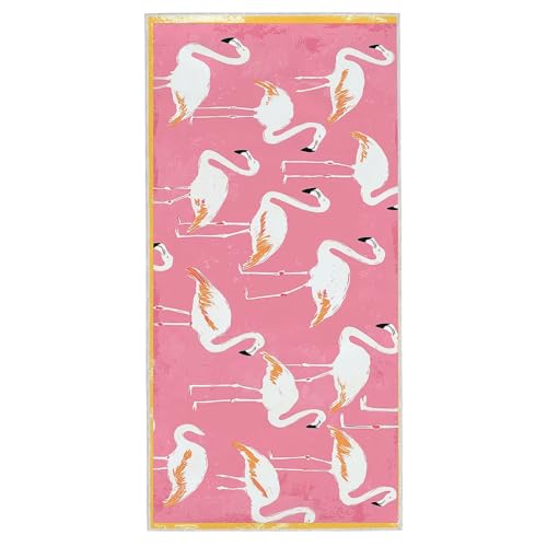 Strandtuch XXL - 100 x 200 cm Mikrofaser Handtuch Groß, Sandfrei Schnelltrocknend & Leicht Strandhandtüch, Microfaser Strandtuch mit Tasche für Strand, Schwimmen, Ideal für Frauen Männer (Rosa) D-82 von Lijahoo