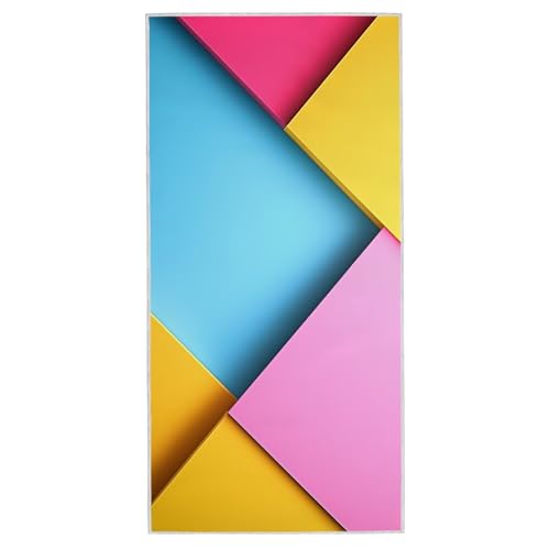 Strandtuch XXL - 100 x 200 cm Mikrofaser Handtuch Groß, Sandfrei Schnelltrocknend & Leicht Strandhandtüch, Microfaser Strandtuch mit Tasche für Strand Urlaub, Ideal für Frauen Männer (Geometrie) F-27 von Lijahoo
