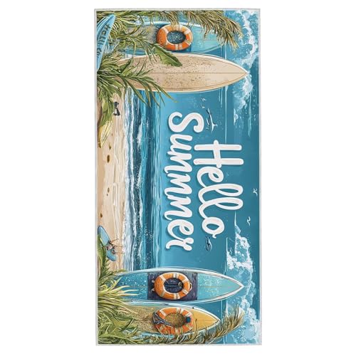 Strandtuch XXL - 100 x 200 cm Mikrofaser Handtuch Groß, Sandfrei Schnelltrocknend & Leicht Strandhandtüch, Microfaser Strandtuch mit Tasche für Strand Urlaub, Ideal für Frauen Männer (Landschaft) A-88 von Lijahoo
