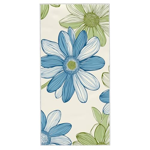Strandtuch XXL - 75 x 150 cm Mikrofaser Handtuch Groß, Sandfrei Schnelltrocknend & Leicht Strandhandtüch, Microfaser Strandtuch mit Tasche für Strand, Schwimmen, Ideal für Frauen Männer (Blume) D-84 von Lijahoo
