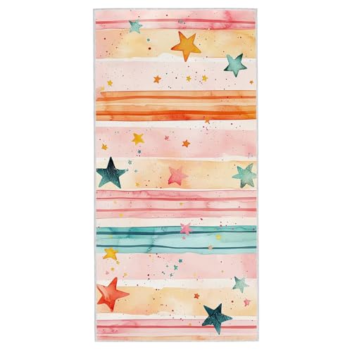 Strandtuch XXL - 75 x 150 cm Mikrofaser Handtuch Groß, Sandfrei Schnelltrocknend & Leicht Strandhandtüch, Microfaser Strandtuch mit Tasche für Strand, Schwimmen, Ideal für Frauen Männer (Stern) S-76 von Lijahoo