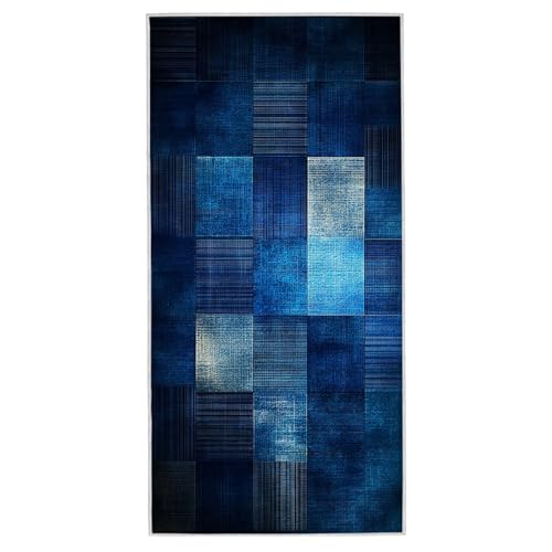Strandtuch XXL - 90 x 180 cm Mikrofaser Handtuch Groß, Sandfrei Schnelltrocknend & Leicht Strandhandtüch, Microfaser Strandtuch mit Tasche für Strand, Schwimmen, Ideal für Frauen Männer (Gitter) A-47 von Lijahoo