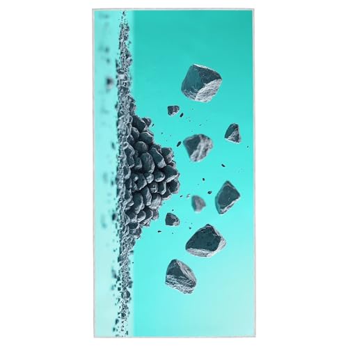 Strandtuch XXL - 90 x 180 cm Mikrofaser Handtuch Groß, Sandfrei Schnelltrocknend & Leicht Strandhandtüch, Microfaser Strandtuch mit Tasche für Strand, Schwimmen, Ideal für Frauen Männer (Stein) S-75 von Lijahoo