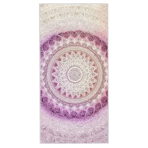 Strandtuch XXL - 90 x 180 cm Mikrofaser Handtuch Groß, Sandfrei Schnelltrocknend & Leicht Strandhandtüch, Microfaser Strandtuch mit Tasche für Strand, Schwimmen, Ideal für Frauen Männer (Mandala) D-74 von Lijahoo