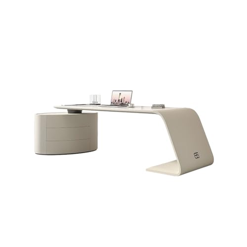 Computertisch Minimalistischer Schieferschreibtisch Leichter Luxus Moderner Büroschreibtisch Hochwertiger Heim-PC-Schreibtisch Einfacher Beratungstisch Schreibtisch für Homeoffice(120x70x75cm) von Lijiaxiuyc-101