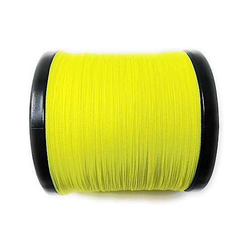 Lijiaxiuyc-101 Angelschnur 4 Fäden PE-Angelschnur, geflochten, 18–88 LB, Glatte Multifilament-Angelschnur, super langlebig Meeresangeln(Yellow,3000m-2.0-0.235mm) von Lijiaxiuyc-101