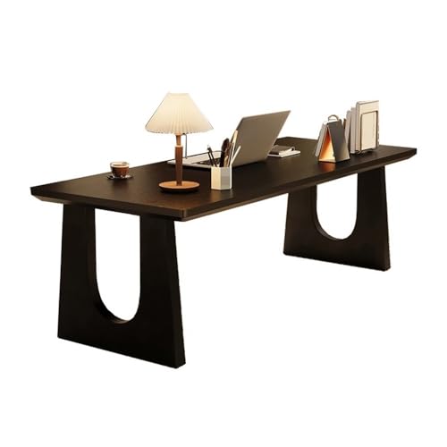 Lijiaxiuyc-101 Computertisch Moderner, geräumiger Schreibtisch, Laptop-PC-Arbeitsplatz mit Beinen aus Kohlenstoffstahl, minimalistischer for das Home Office Schreibtisch für Homeoffice(Schwarz,S) von Lijiaxiuyc-101