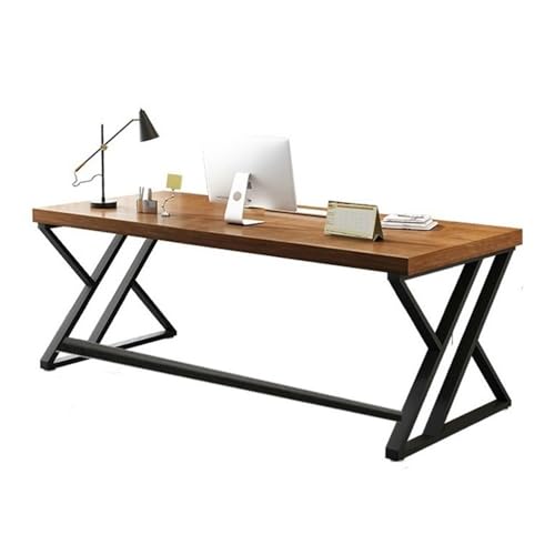 Lijiaxiuyc-101 Computertisch PC-Schreibtisch-Arbeitsplatz aus Kiefernholz for das Home Office mit stabilem Metallrahmen, moderner Langer Schreib- und Arbeitstisch Schreibtisch für Homeoffice(4XL) von Lijiaxiuyc-101
