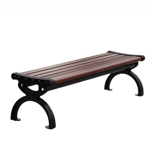 Lijiaxiuyc-101 Outdoor Bank Dunkelbraune Aluminium Freizeit Mehrpersonen-Außenbank Parkbank 1,5/1,8m Gartenbank(Mittel) von Lijiaxiuyc-101