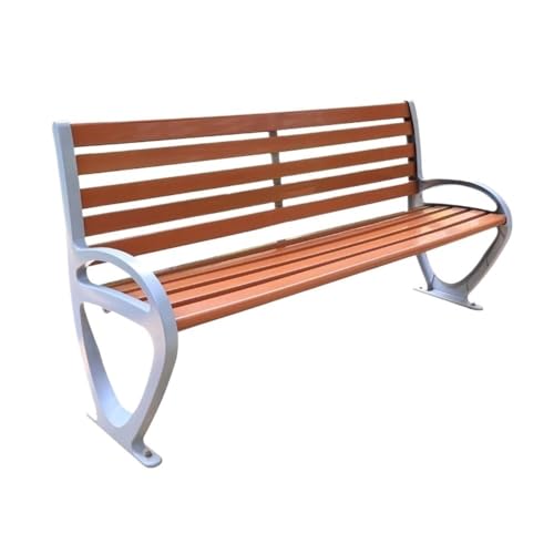 Lijiaxiuyc-101 Outdoor Bank Gartenbänke, Terrassen-Parkbänke mit Rückenlehne, Bänke aus Aluminiumguss, Freizeitstühle for Veranda, Garten, Poolrand, Rasen Gartenbank(Groß) von Lijiaxiuyc-101