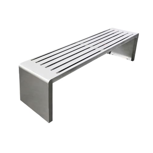 Lijiaxiuyc-101 Outdoor Bank Gartenbank aus Metall, Stuhl aus Edelstahl ohne Rückenlehne, for Sitzgelegenheiten im Park im Freien Gartenbank(Klein) von Lijiaxiuyc-101