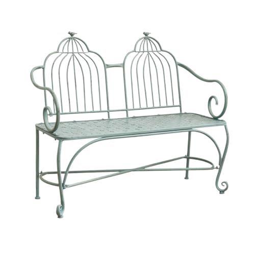 Lijiaxiuyc-101 Outdoor Bank Rustikale Gartenbank aus Eisen mit Armlehnen und Rückenlehne, 2-Sitzer-Gartenmöbel, dekorative Bänke for Terrasse und Balkon Gartenbank von Lijiaxiuyc-101