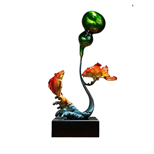 Lijiaxiuyc-101 Tischdekorationen Chinesische Fischornamente aus Bronze Jahr for Jahr Zuhause Wohnzimmer Eingang Blog Regal Studie Handwerk Desktop-Dekor von Lijiaxiuyc-101
