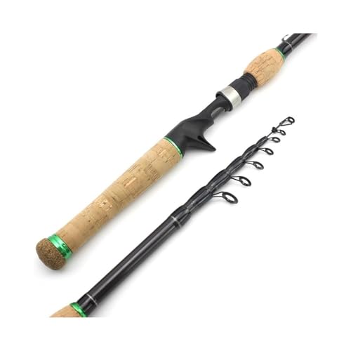 Lijiaxiuyc-101 angelrute 1,8 m-2,4 m Carbon Teleskop Angelrute Erweiterte Kork Griff M Power Schnelle Locken Stange angelausrüstung(2.1 M) von Lijiaxiuyc-101