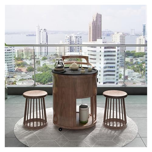 Lijiaxiuyc-101 couchtisch Beweglicher Teetisch, Felsplatte, Kung-Fu-Teewagen, Balkon, Haushalt, multifunktionaler, einfacher Kleiner Teetisch teetisch von Lijiaxiuyc-101