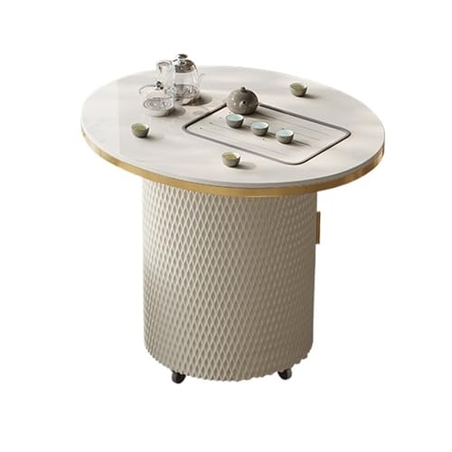 Lijiaxiuyc-101 couchtisch Intelligenter mobiler Teetisch, Teewagen mit automatisch kochendem Wasser und verstecktem Fach for das Wohnzimmerbüro teetisch(Weiß) von Lijiaxiuyc-101