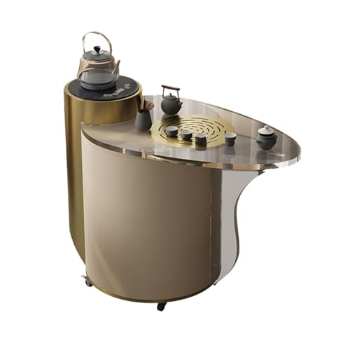 Lijiaxiuyc-101 couchtisch Teetisch, Mobiler Kleiner Couchtisch, Kleine Wohnung, Wohnzimmer, Balkon, Kung Fu, Einfacher Beistelltisch teetisch(Gold) von Lijiaxiuyc-101