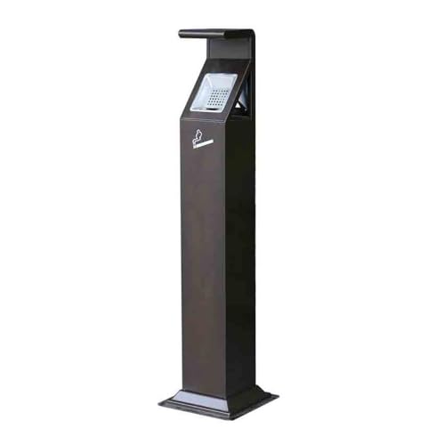 Lijiaxiuyc-101 standaschenbecher Schwarzer regenfester vertikaler Aschenbecher for den Außenbereich, Mülleimer for Raucherbereiche, Eisen, Backfarbe, Zigarettenkippensammlung außenaschenbecher(Bruin) von Lijiaxiuyc-101