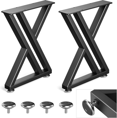 Likapop Tischbeine Metall Tischgestell Schwarz Tischbein Robust Tischkufen für Couchtisch, Esstisch, Schreibtisch, Sitzbank (H40cm x W30cm, 2 Stück) (16''Y-Form) von Likapop
