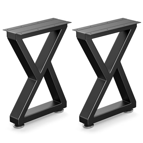 Likapop Tischbeine Metall Tischgestell Schwarz Tischbein Robust Tischkufen für Couchtisch, Esstisch, Schreibtisch, Sitzbank (H40cm x W30cm, 2 Stück) (Z-Form) von Likapop