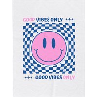 Sherpa Fleece Decke "Good Vibes" von LikePolly