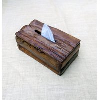 Taschentücherbox Hülle, Taschentücherbox, Kästchen Aus Holz, Altholz, Treibholz, Rustikale Holzbox von LikeWoodByNitty