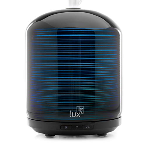 Aroma Diffuser 200ml Likemylux Ultraschall ÖL Diffusor Luftbefeuchter Aromatherapie Duftlampe (Schwarz) von Likemylux