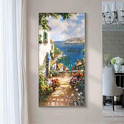 Diamond Painting Stadtlandschaft,5D Diamant Painting Bilder,Full Drill Diamant Malerei für Erwachsene Kinder,DIY Cross Stickerei Malerei Kits,Kunsthandwerk Home Wall Dekoration 70x140cm/27x55in von Likixin