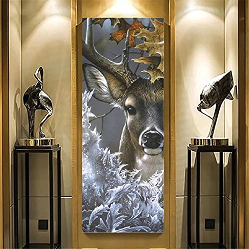 Likixin Diamond Painting Tier Hirsch,5D Diamant Painting Bilder,Full Drill Diamant Malerei für Erwachsene Kinder,DIY Cross Stickerei Malerei Kits,Kunsthandwerk Home Wall Dekoration 80x160cm/31x63in von Likixin