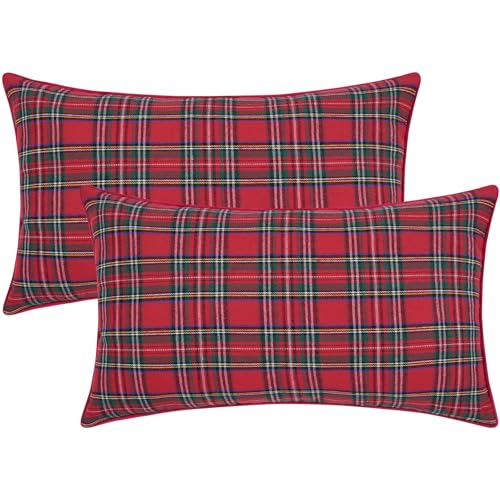 Likiyol Weihnachts-Kissenbezüge – Büffelkariert, Weihnachts-Kissen mit Rand, Bauernhaus-Stil, dekorativ für Wohnzimmer, Sofa, Schlafzimmer, 30,5 x 50,8 cm Likiyol Weihnachts-Kissenbezüge – Büffelkariert, Weihnachts-Kissen mit Rand, Bauernhaus-Stil, dekorativ für Wohnzimmer, Sofa, Schlafzimmer, 30,5 x 50,8 cm von Likiyol