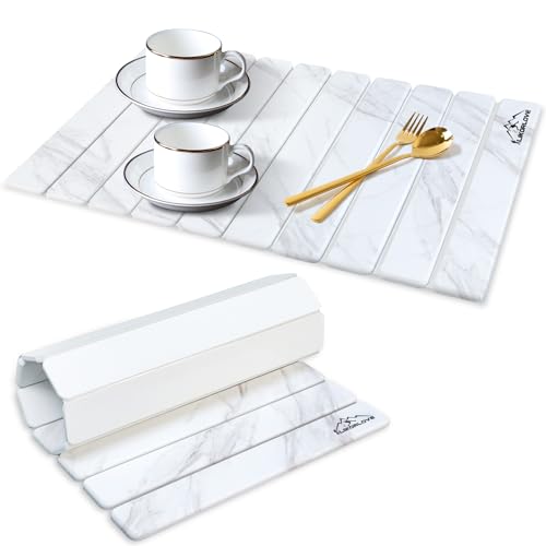 Abtropfmatte Geschirr 60x40cm – Stein Geschirrtrocknungsmatte aus Kieselgur, Wasserabsorbierende & Schnelltrocknende Küchenmatte, Faltbare Trockenmatte für Spüle & Arbeitsplatte Abtropfmatte Geschirr 60x40cm – Stein Geschirrtrocknungsmatte aus Kieselgur, Wasserabsorbierende & Schnelltrocknende Küchenmatte, Faltbare Trockenmatte für Spüle & Arbeitsplatte von Likorlove
