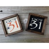31. Okt . - Rustikale Holz Gerahmt Mini-Zeichen von LilRusticSignShoppe