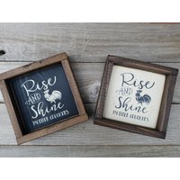 Aufstieg Und Glanz Mutter Cluckers Holz Gerahmt Mini-Zeichen von LilRusticSignShoppe