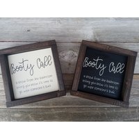 Beute Anruf - Rustikale Gerahmt Humorvolle Holz Zeichen-Lustige Badezimmer Zeichen von LilRusticSignShoppe