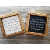 Ich Kam, Sah Ich, Ich Habe Vergessen - Rustikale Holz Gestalteten Mini-Zeichen Humorvolle Holzschild Ich Kam, Sah Ich, Ich Habe Vergessen - Rustikale Holz Gestalteten Mini-Zeichen Humorvolle Holzschild von LilRusticSignShoppe