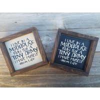 Ich Lebe in Einem Irrenhaus - Rustikale Holz Gestalteten Mini-Zeichen Humorvolle Zeichen von LilRusticSignShoppe