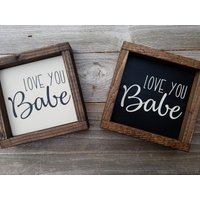 Liebe Dich Babe Rustikale Holz Gerahmt Zeichen Liebe Dich Babe Rustikale Holz Gerahmt Zeichen von LilRusticSignShoppe