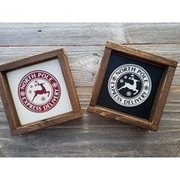 Nordpol Express-Lieferung - Rustikale Holz Gestalteten Mini-Zeichen Rentier Urlaub Weihnachtsdekor Nordpol Express-Lieferung - Rustikale Holz Gestalteten Mini-Zeichen Rentier Urlaub Weihnachtsdekor von LilRusticSignShoppe