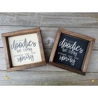 Wenn Ihr Doodies Cray Rustikal-Bad-Zeichen - Werden Gerahmt Holz Mini Zeichen von LilRusticSignShoppe