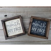 Wenn Mein Mund's Nicht Sagen It - Rustikale Holz Mini Zeichen Gerahmt von LilRusticSignShoppe