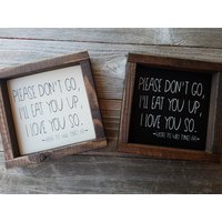 Wo Die Wilden Dinge Sind-Rustic Framed Wood Sign-Nursery/Kids Room Decor von LilRusticSignShoppe