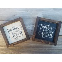 Zusammen Haben Sie Ein Leben, Das Liebten Gebaut - Rustikale Holz Gestalteten Mini-Zeichen Liebe-Dekor von LilRusticSignShoppe