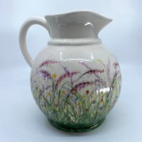 Handbemalte Kanne, Einzelstück, Sammler Keramik. Einzigartiges Geschenk. Eine Erinnerung An Den Frühling #3 von LilacDaysDesigns