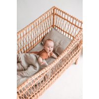 Natur Leinen Kinder Bettwäsche Set Von 3 - Vorgewaschene Bettbezug, Kissenbezug & Passebogen Oeko -Tex Zertifiziert von LilacMayShop