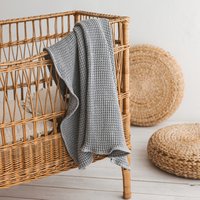 Ultra Atmungsaktive Leinen Baby Swaddle Decke in Grau Ultra Atmungsaktive Leinen Baby Swaddle Decke in Grau von LilacMayShop