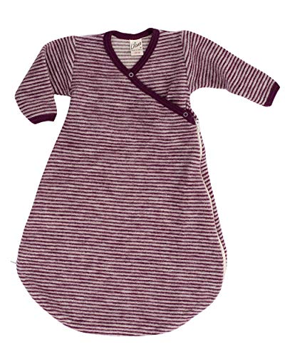Lilano, Baby Wickelsack Flausch, 100% Wolle (kbT) (62-68, Beere/Natur) von Lilano
