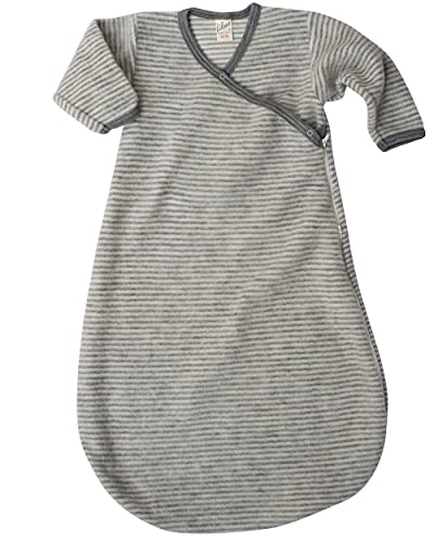 Lilano, Baby Wickelsack Flausch, 100% Wolle (kbT) (62-68, Hellgrau/Natur) von Lilano