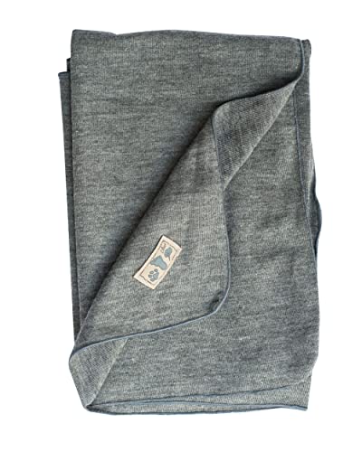 Lilano, Leichte Merino/Seide Babydecke, 70% Wolle (KBA), 30% Seide, 210 Gr./m² (Grau) von Lilano
