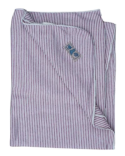 Lilano, Leichte Merino/Seide Ringel Babydecke, 70% Wolle (KBA), 30% Seide, 210Gr./m² (Mauve Geringelt) von Lilano