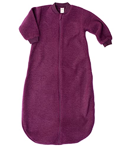 Lilano, Merino Flausch Schlafsack mit Arm, 100% Wolle (kbT) (Beere, 86-92) von Lilano